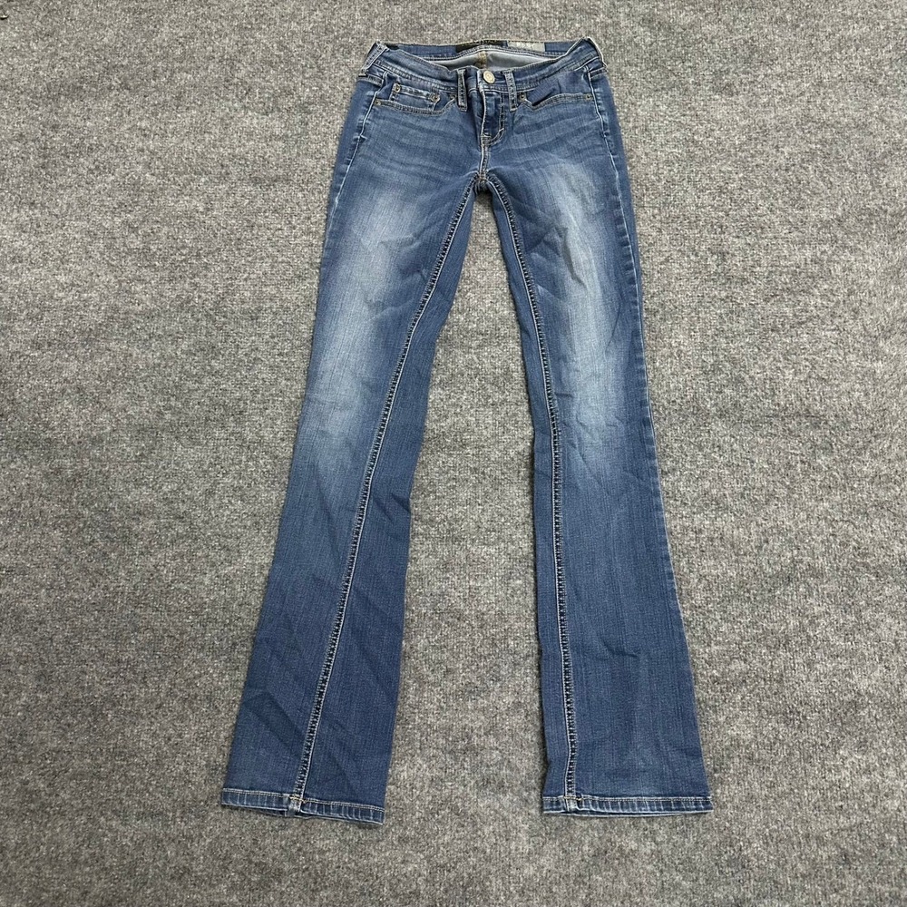 Aeropostale Jeans Womens Size 0 Long Blue Bootcut Viscose Blend Medium Wash